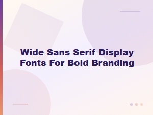 Wide Sans Serif Display Fonts for Bold Branding